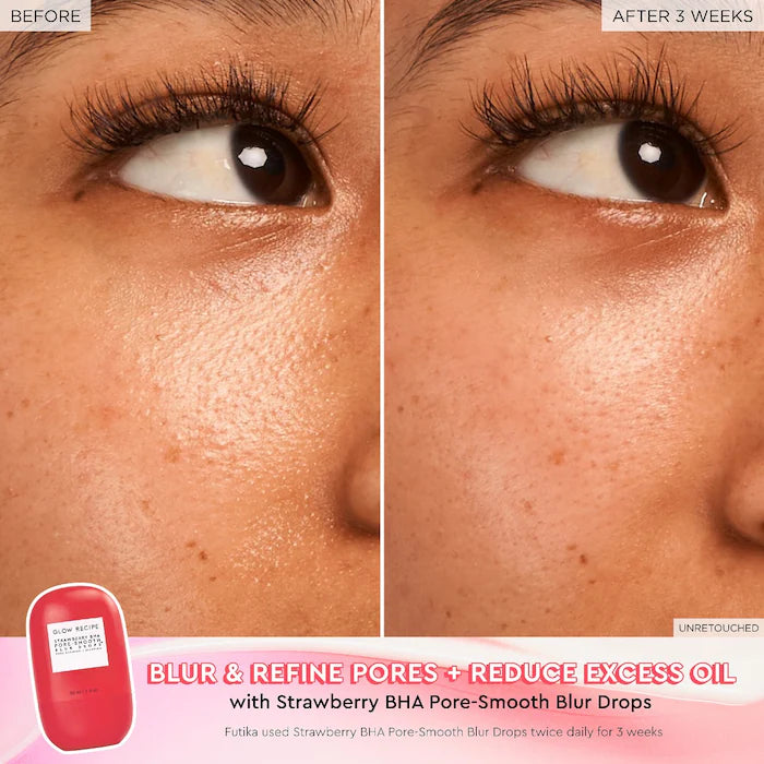 טיפות Strawberry BHA Pore Smooth Blur של Glow Recipe
