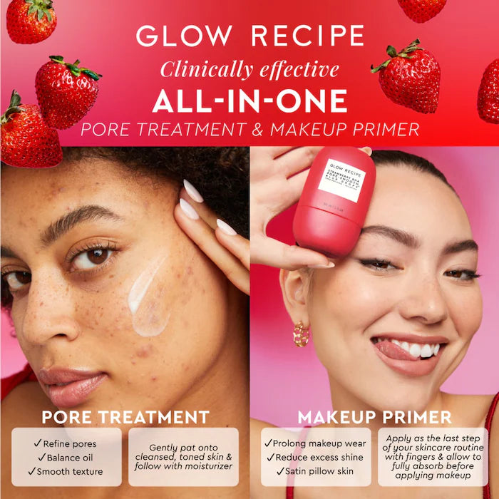 טיפות Strawberry BHA Pore Smooth Blur של Glow Recipe